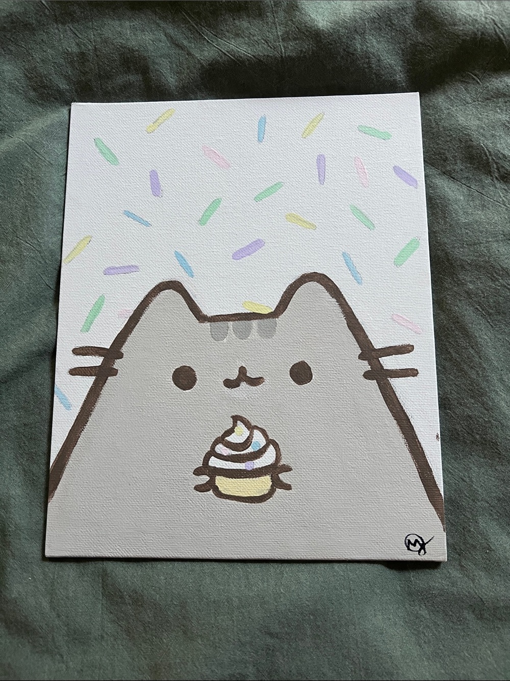 Cupcake Pusheen Painting